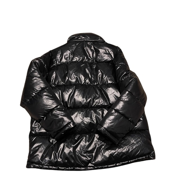 Bagatelle Sport high collar and shine full zip and button puffer coat size Large - Picture 2 of 11